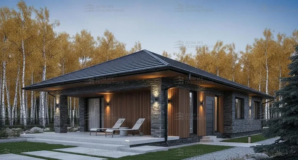 Проект Одноэтажный дом 16 на 18, 178 м2