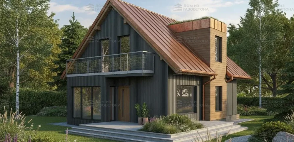 Проект Двухэтажный дом 8 на 12, 108 м2