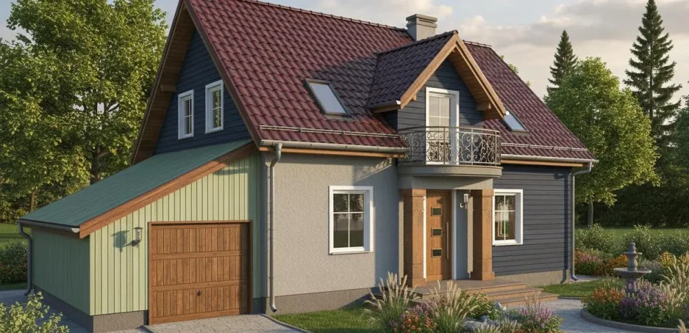 Проект Двухэтажный дом 15 на 8, 144 м2