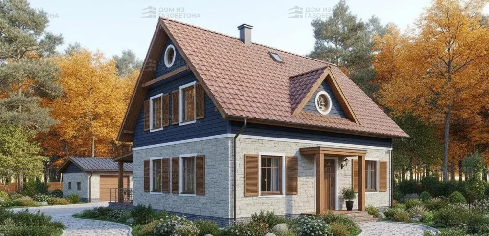 Проект Двухэтажный дом 12 на 11, 137 м2