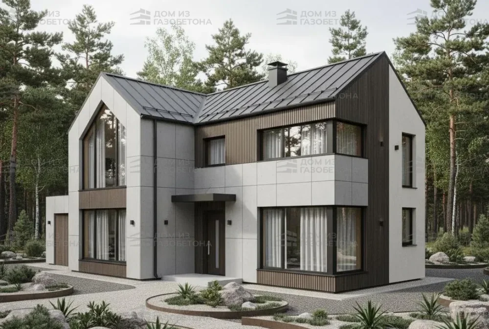 Проект Двухэтажный дом 13 на 9, 134 м2