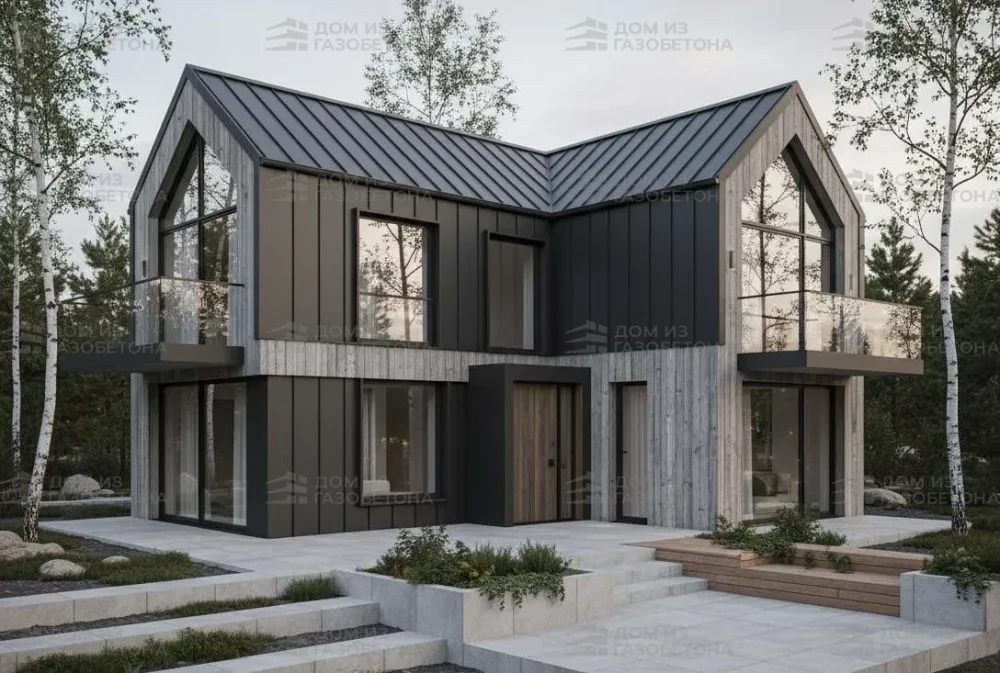 Проект Двухэтажный дом 13 на 11, 151 м2