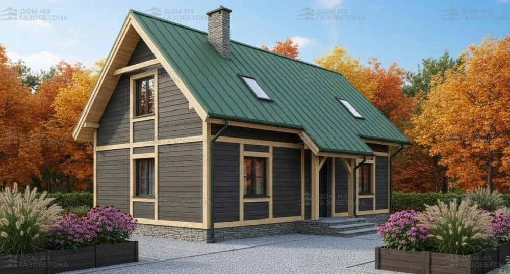 Проект Двухэтажный дом 11 на 9, 117 м2