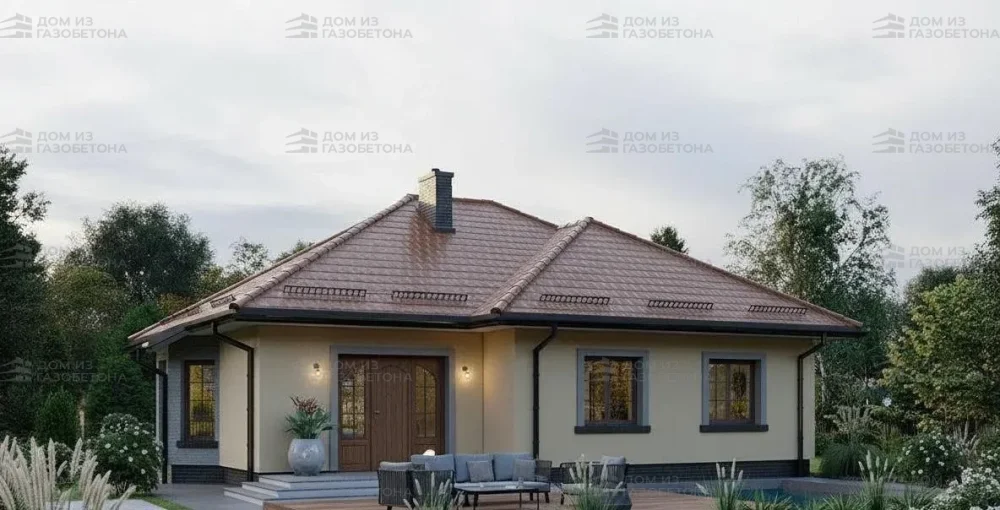 Проект Одноэтажный дом 14 на 18, 142 м2