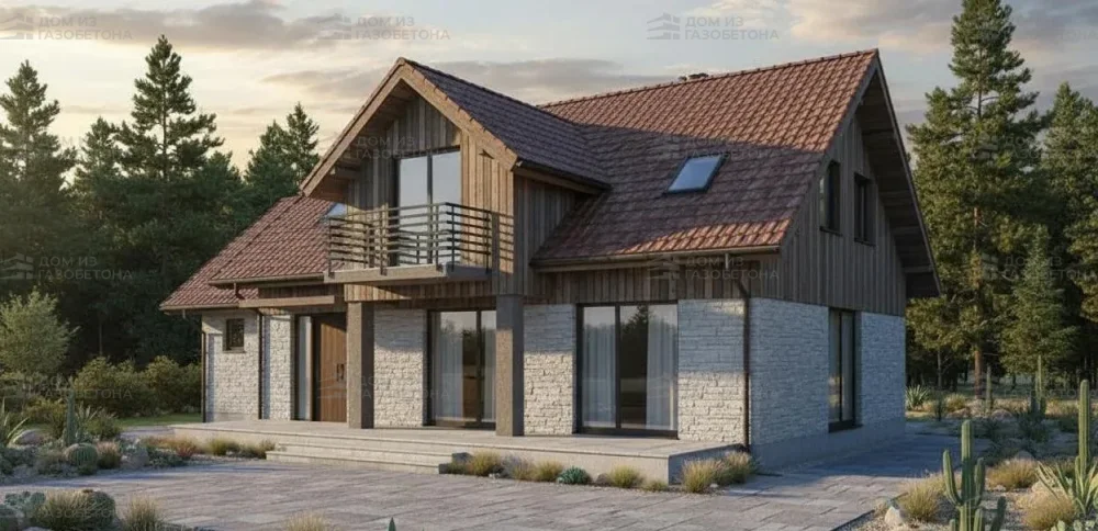 Проект Двухэтажный дом 15 на 13, 208 м2