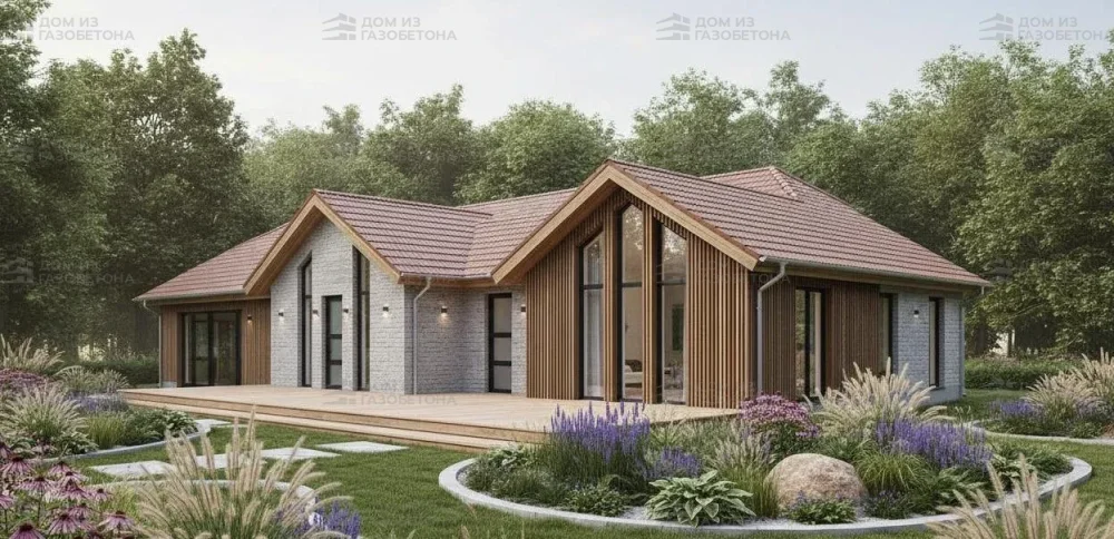 Проект Одноэтажный дом 18 на 12, 157 м2