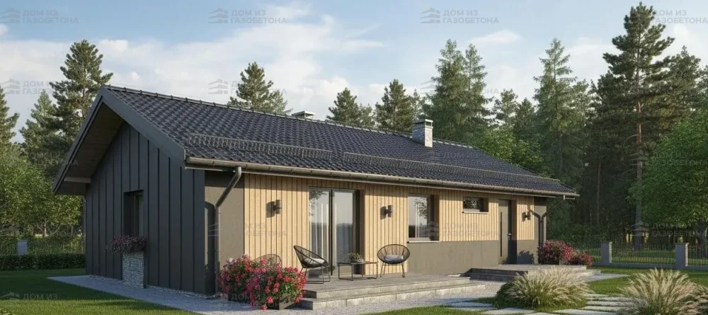 Проект Одноэтажный дом 15 на 9, 95 м2