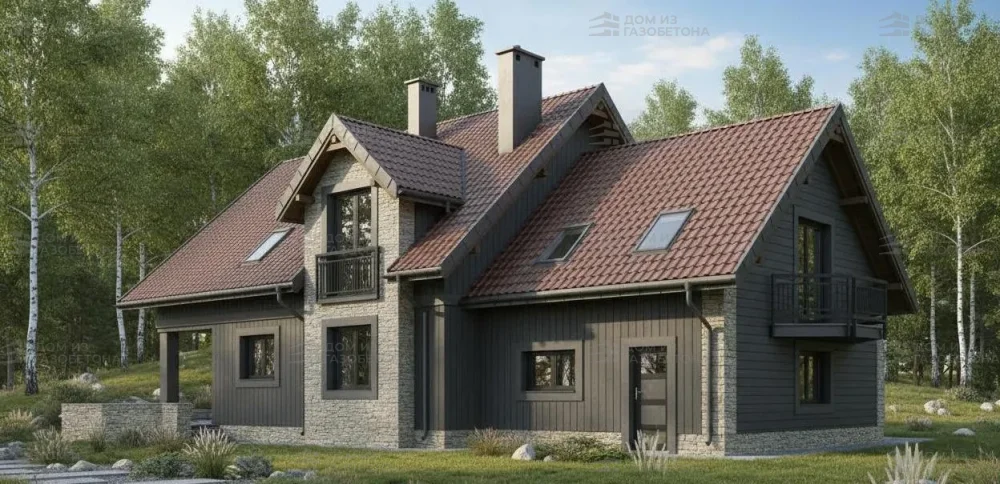 Проект Двухэтажный дом 18 на 11, 221 м2