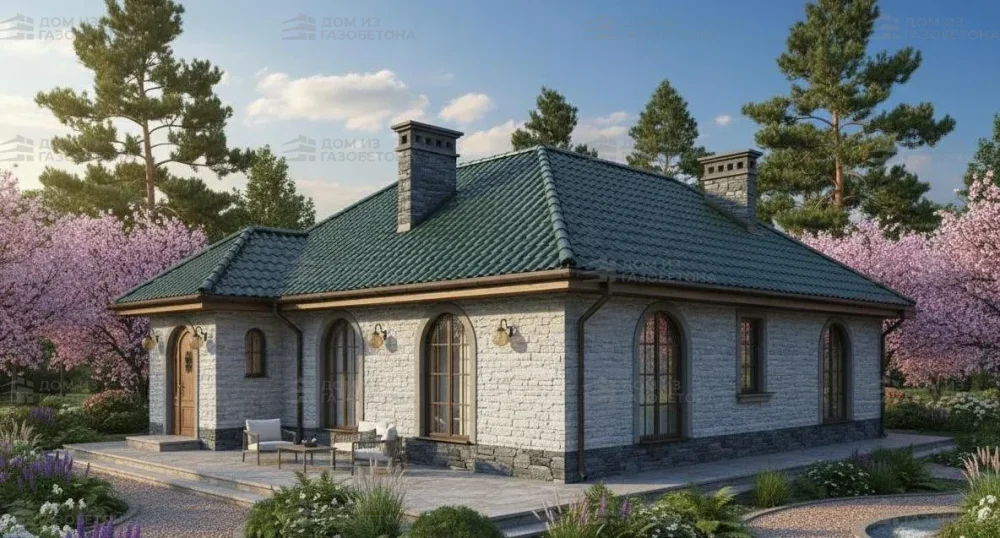 Проект Одноэтажный дом 12 на 12, 91 м2