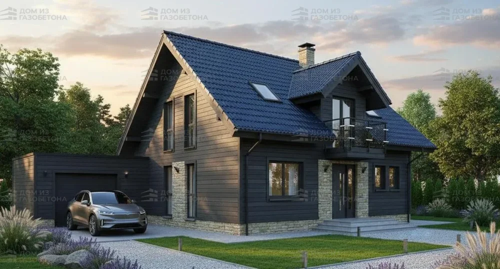 Проект Двухэтажный дом 15 на 10, 202 м2