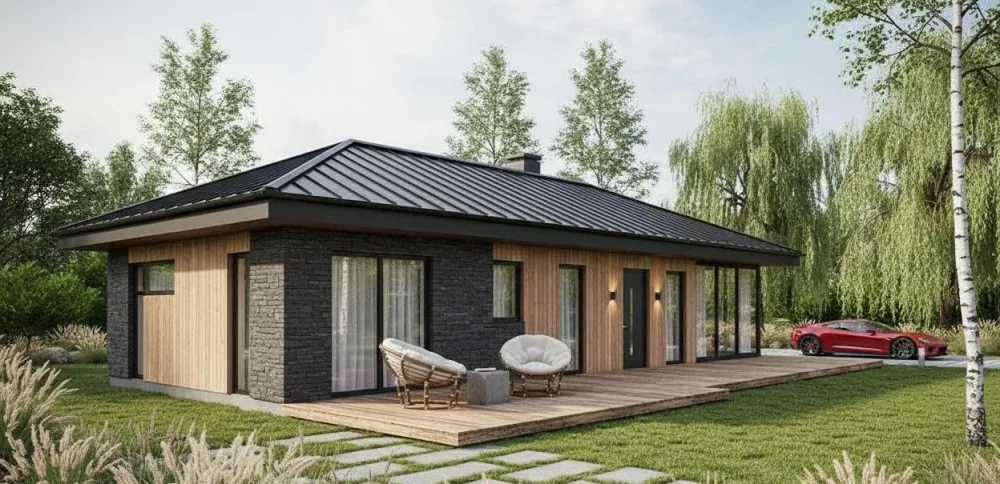 Проект Одноэтажный дом 19 на 18, 179 м2