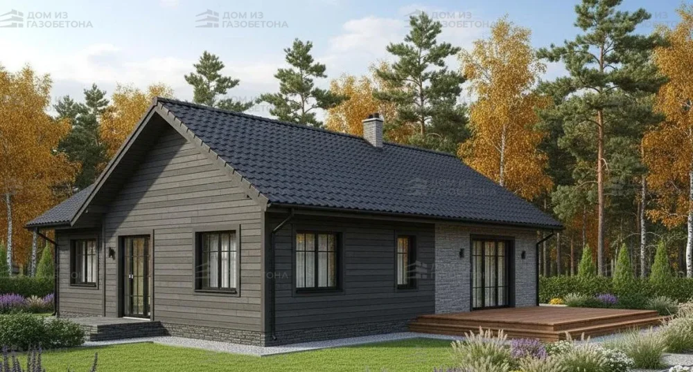 Проект Одноэтажный дом 17 на 11, 137 м2